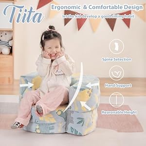 Tiitakidscouchplushtoddlerchair2in1glowinthedarkkidssofatoddlerreadingchairwithwashablecovercarryinghandleconvertiblechildrensofachairforgirlsandboys Urban Country Home Decor Tiita kids couch plush toddler chair2 in 1 glow in the dark kids sofa toddler reading chair with washable cover carrying handle convertible children sofa chair for girls and boys urban country home decor
