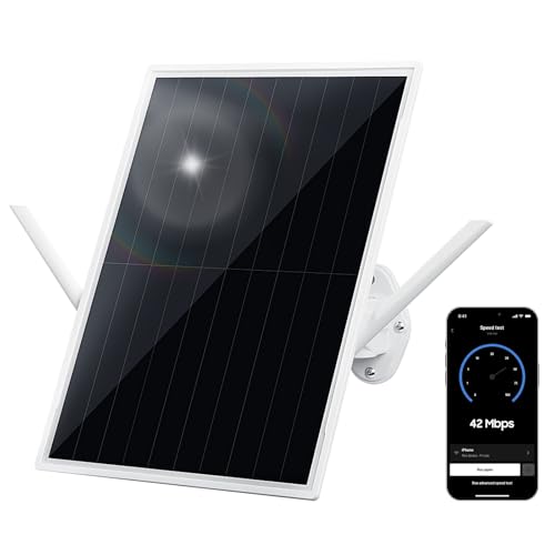 Solar WiFi Extender Outdoor 2.4GHz WiFi Repeater Signal Booster with 15W Solar Panel 26000mAh Battery IP65 Waterproof 150m Long Range Wireless Extender for Garden Farm Ranch Yard