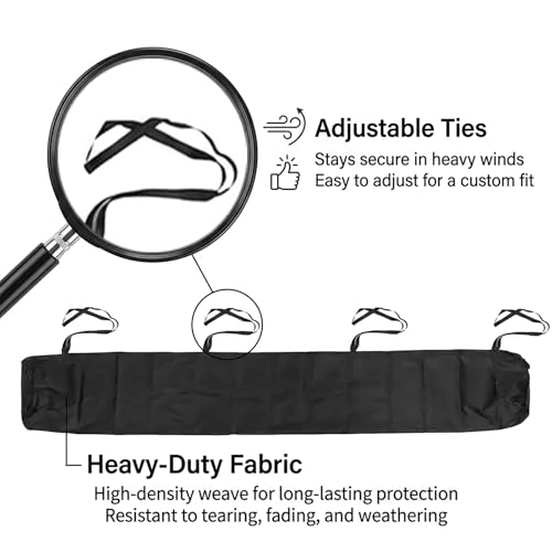 Funda Protectora Toldos alta gama 420D impermeable de 3m en elegante acabado negro 5