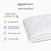 Amazon Basics Hypoallergenic Quilted Breathable Mattress Topper Pad, 18 Inches Deep, King Size, White