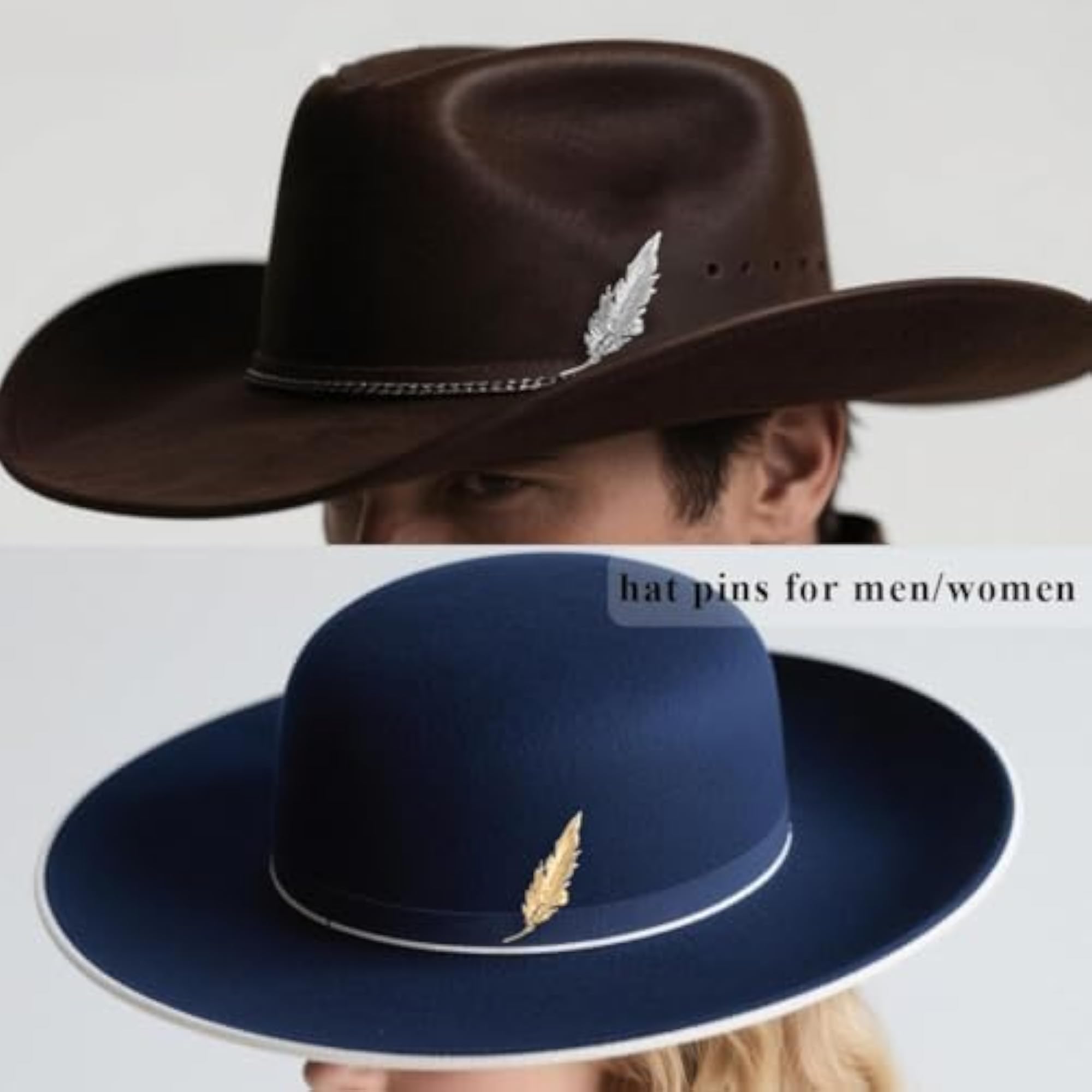 Classic Feather Brooch for Men, Elegant Design