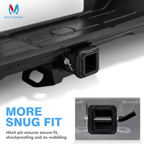 Image of 2-1 /2 inch to 2 inch Trailer Hitch Receiver Adapter, Hitch Pin & Clip