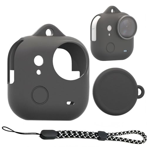 Funda protectora de silicona para Insta360 GO Ultra negra miniatura 1