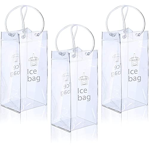 DKSooozs 3 bolsas portátiles para vinos de hielo, bolsas de PVC para vino, bolsas para champán, frío,