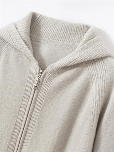 UIOKLMJH Men's Hooded Zipper Cardigan High Waist Pencil Pants Soft Classic Solid Cashmere Tracksuit Set - Image 3