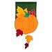 Evergreen Flag & Garden 158080 Fall Pumpkin with Falling Leaves Vertical Flag