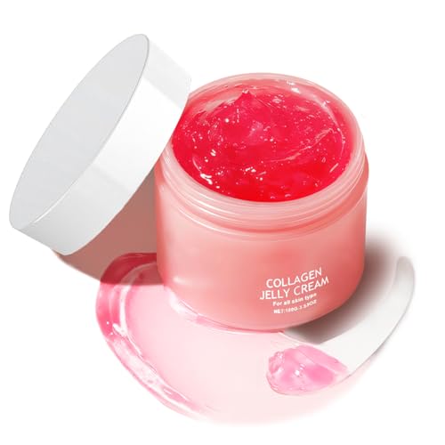Collagen Jelly Cream, 100g Cremas Coreanas Faciales, Crema Hidratante Facial, Crema Cara con Niacinamida, Hydration Proporciona Humedad Apto para Todo Tipo de Piel