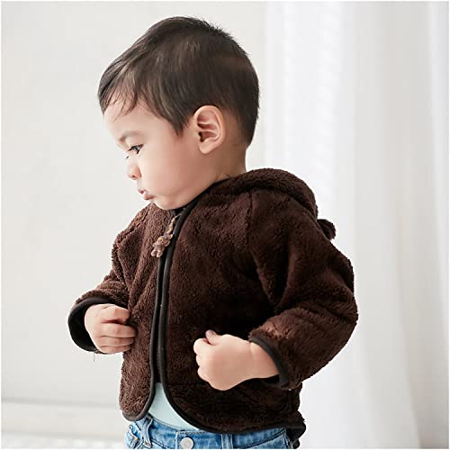 Volunboy Toddler Spring Bear Ear Jacket Zip-Up Fleece Hoodies Fall Brown Baby Girls Boys Sweatshirt Outwear 12-18Months #TOP2