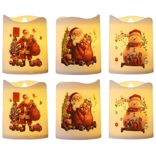 Generisch Weihnachts-LED-Stumpenkerzen, flammenlose Weihnachtskerzen -...