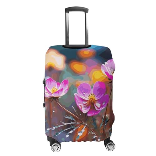 Colorful Small Flower Printed Luggage Cover Protector, Fits 18-32 Inch Luggage4