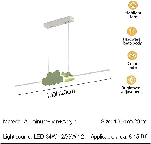 Lumière suspendue linéaire dimmable à télécommande et mode couleurs créatif - 4