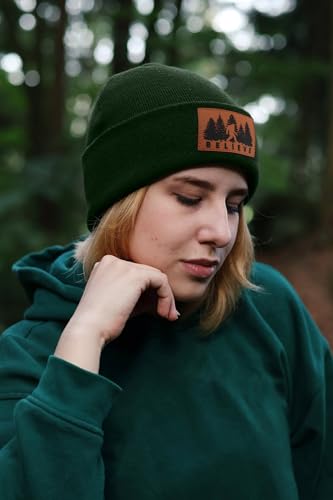 Image of Bigfoot Beanie for Men - Sasquatch Hat Winter Knit Cuffed Beanie for Women - Bigfoot Gifts for Christmas & New Year