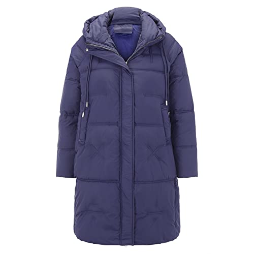 Chaqueta de plumas para mujer, larga de invierno, chaqueta amortiguadora, aspecto de plumón, abrigo acolchado de gran tamaño, abrigo acolchado a prueba de viento, abrigo de invierno de manga larga
