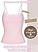 Starrylion Padded Lace Camisole Tops for Women Double Lined Sexy Square Neck Black Tank Top Going Out Outfits Club Party Shirt Blush Pink XS
