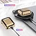 REFLYING Case Compatible for AirPods [1st and 2nd Gen], Soft TPU Plated Case Shockproof Protective Cover Compatible with AirPods & AirPods 2019 [Front LED Visible] - Gold