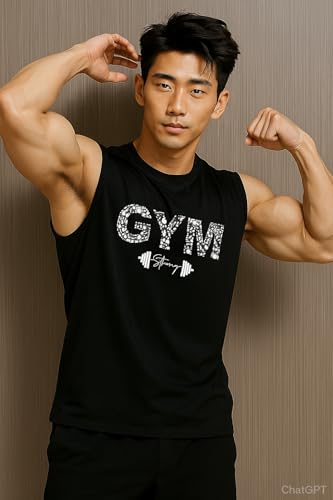 Image of JUGULAR Tank Tops Sleeveless T-Shirt for Men Gym Wear Vest Printed Stylish Round Neck Running for Sports Workout Fitness & Casual or Beach Wear