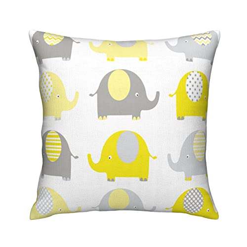 Funda de almohada transpirable con diseño de elefantes silvestres de animales salvajes, sin costuras, 45 x 45 cm