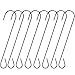 Ripeng 8 Stücke Vogel Feeder Haken, 12 Zoll Schwarzer Rostfreier Stahl Haken Garten Haken Baum AST Haken für Hängenden Vogelhäuschen, Vogelhaus, Pflanzen, Körbe, Laternen und Fahrräder
