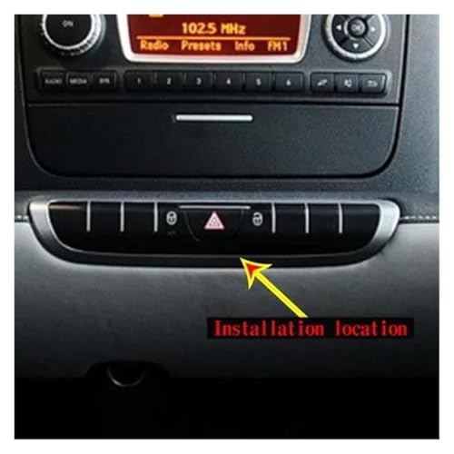 Botón de cerradura para Smart 2009-2015 decorado con moldura ABS roja 2