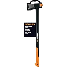 Fiskars X27 Super Splitting Axe, 36" Wood Splitting Axe for Medium to Large Size Logs with Shock-Absorbing Handle, Split Firewood, Forged Steel Blade, Bushcraft Gear and Camping Hatchet