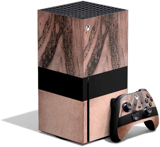 Skinit Decal Gaming Skin Compatible with Xbox Series X Bundle - White Rose Gold Marble Design
