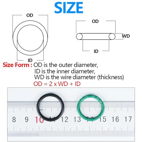 Joint torique en caoutchouc nitrile OD 38mm d'étanchéité de réparation 10Pcs - 2