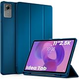 EasyAcc Hülle für Lenovo Idea Tab 11 Zoll Tablet 2025 mit Stifthalter TB-336ZU TB-336FU, Ultra Dünn mit Standfunktion Slim PU Leder Schutzhülle (Pfauenblau)