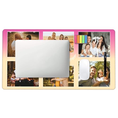 Image of Custom Large Desk Mat with Photo Text Personalized Picture Logo Non-Slip Game Computer Mouse Pad Customized Office Supplies (6 Photos)