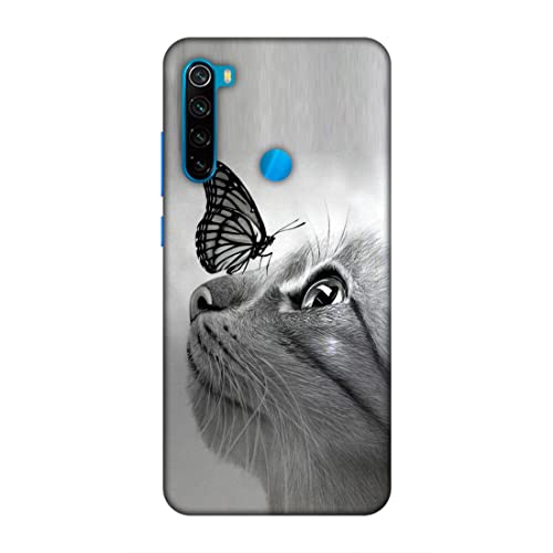 Image of Printed Mobile Back Hard Case Cover for Xiaomi Redmi Note 8 | Pet, Butterfly, Animal, Cute Cat, Animal Lover-2195
