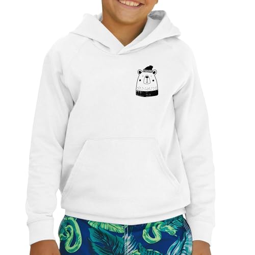 Sweat à capuche enfant ours stylé idéal pour les récréations d'hiver