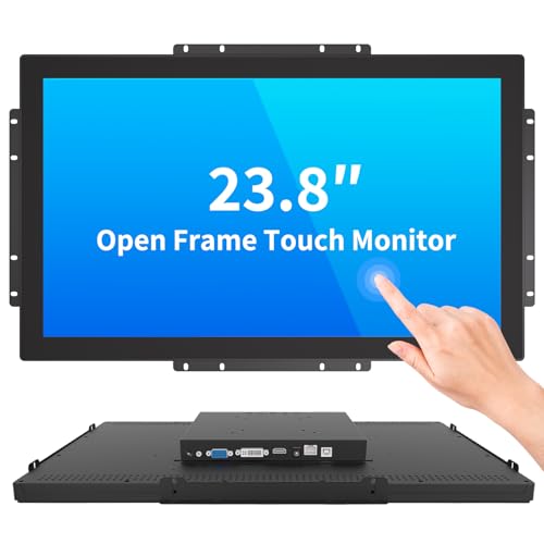 Image of 23.8 Inch Open Frame Touch Monitor, PCAP 10-Point Touch Industrial Touchscreen Monitor, with HDMI /VGA /DVI Interface, Active Matrix TFT LCD,LED Backlight, with VESA Mount