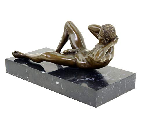 Muscular Male Nude - Toyboy Eric - Gay Bronze Statue - Sexy Figurine - Erotic Nude - Bedroom Sculpture - Height 13 Cm - Width 25 Cm - Ornaments For Sale - Couple Gift - Home Accessories #TOP5