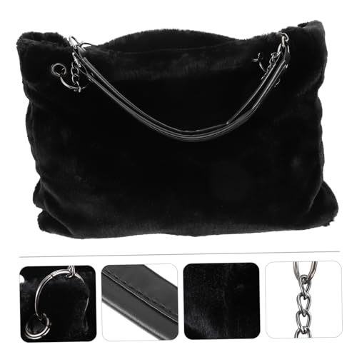 Plush Tote Bag for Women Stylish Fuzzy Handbag Large Capacity for Casual Outings and Night Out Lightweight Design3