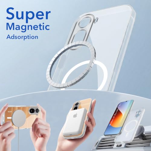Image of Jkobi Lifetime Anti-Yellow MagSafe Compatible Clear Back Cover Case for Redmi A7 Pro 4G|5G (Sleek Hard Crystal | Shockproof and Camera Protection)