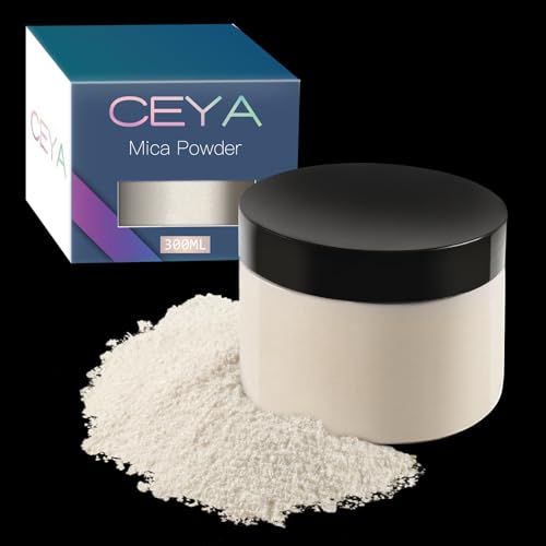 Ceya Mica Powder, 5.3oz/ 150g Diamond White Pearlescent Effect Colorant Pigment Powder for Epoxy Resin,Tumblers, Slime Bath Bomb, Soap Dye, Slime, Candle, Resin Crafting, Paint, Jewelry, Nail Polish