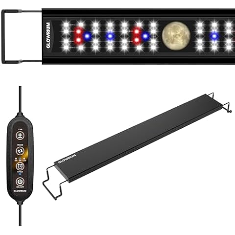Aquarium Light, LED Full Spectrum Freshwater Aquarium Lights, Daylight/Moonlight Mode and Adjustable Brightness, Fish Tank Light with Timer and Auto ON/Off (30-35 in) Cover