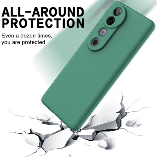 Image of Back Cover for Vivo V40 5G / V40 Pro 5G | Full Camera Protection | Premium Liquid Silicon Case | Flexible Bumper Case for Vivo V40 5G / V40 Pro 5G (Green)