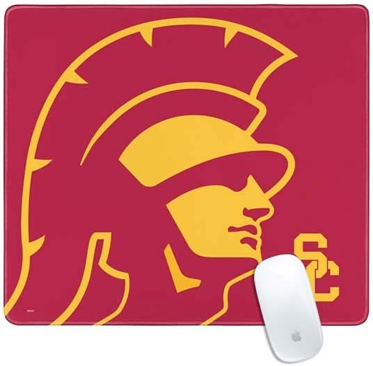 Skinit Extra Large Gaming Mouse Pad - Officially Licensed USC Gold Trojan Mascot Design with Stitched Edges, Waterproof, Non-Slip Rubber Base, Desk Mat for Keyboard & Mouse, 35.75" x 15.4" inches