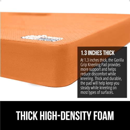 Image of GORILLA GRIP Extra Thick Foam Kneeling Pad for Gardening, 17.5x11 Orange