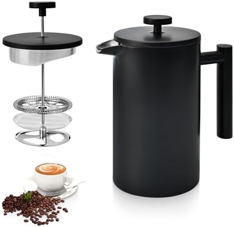 Cafeteira De Prensa Francesa De Aço Inoxidável 304, Cafeteira De ...