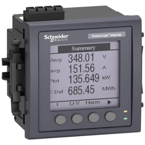 Compteur de puissance METSEPM5110 Schneider LCD triphasé 120/480 VAC