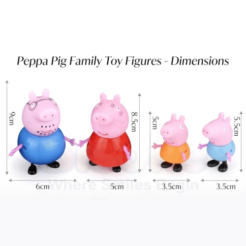 Image of 14 - Piece Peppa Pig Family and Friends Figure Set - Poseable Toy Figures for Kids Includes George & Mummy Pig for Kids