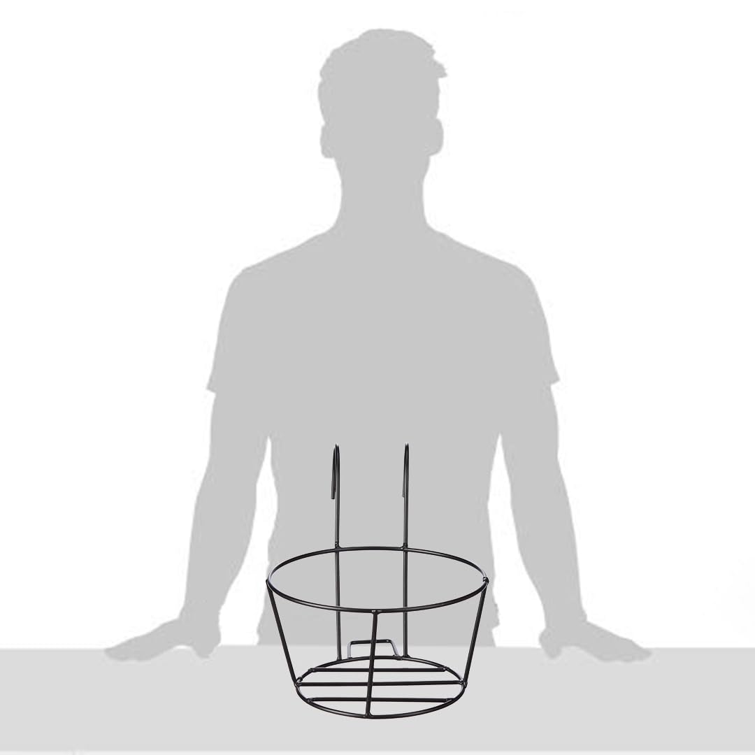 Amazon Brand - Solimo Metal Hanging Flower Pot Holder (Black, Set of 4) | Railing Potted Metal Plant Stand for Home Balcony Décor offers donot miss 7 Amazon Brand - Solimo Metal Hanging Flower Pot Holder (Black, Set of 4) | Railing Potted Metal Plant Stand for Home Balcony Décor offers donot miss