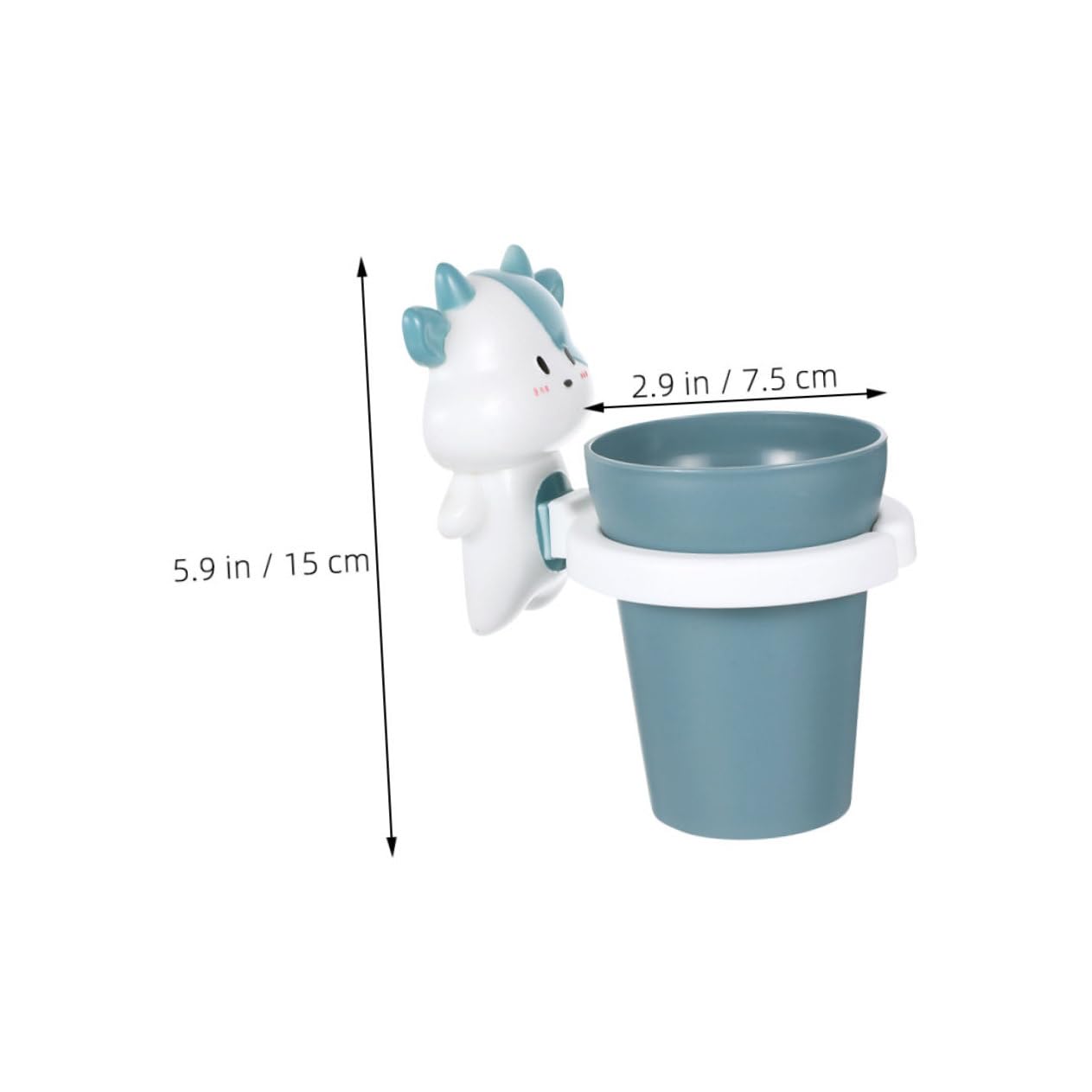 2pcs Cartoon Mouthwash Cup Set Cute Toothbrush Holder for Boys Engaging Animal Design for Easy Cleaning for Bathroom Use