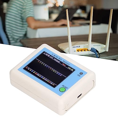 Telituny WiFi Analyzer, 2,4G/5G WLAN Analysator Scanner WIFI-Signalanalysator spektrumanalysator, WLAN Netzwerkanalysator Signalstärkemessgerät, WiFi Signal Scanner mit C Typ Ladekabel