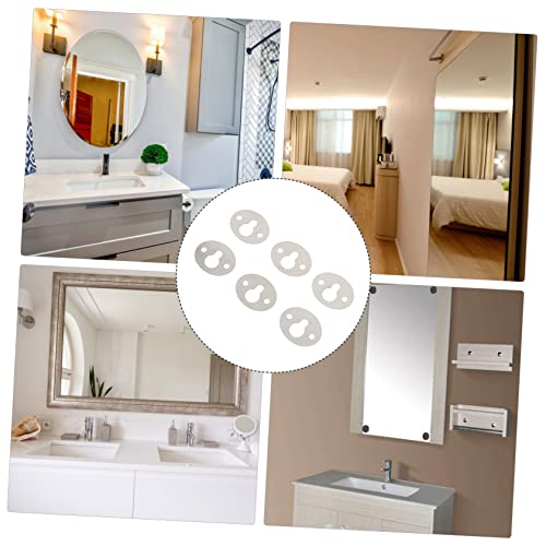 Image of Homoyoyo 15pcs Keyhole Trim Picture Hanger Tool Keyhole Shelf Keyhole Hanging Kit Keyhole Picture Hanger Metal Clothing Rack Keyhole Hanging Hangers Keyhole Bracket Oval Iron Frame