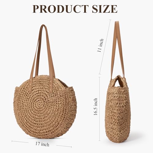 Image of Trifabricy Beach Bags for Women, Woven Straw Tote Bags,Large Beach Bag, Weaving Swim Shopping Travel Bag Waterproof