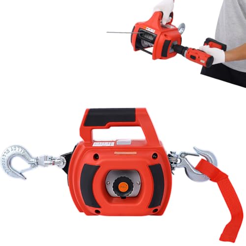 Tiracable eléctrico portátil 750 lb con cable acero 40 ft miniatura 1