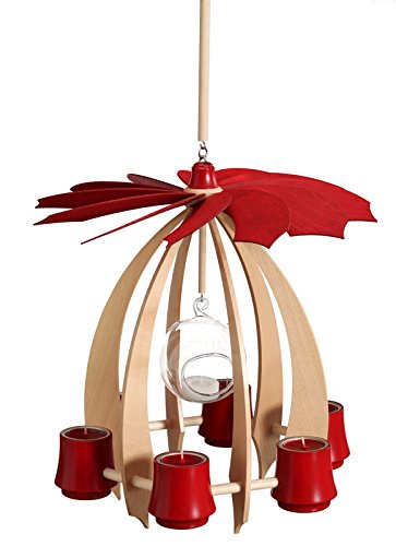 Pyramide de Noël en érable massif Le Rubis de 36cm par Rudolphs Schatzkiste