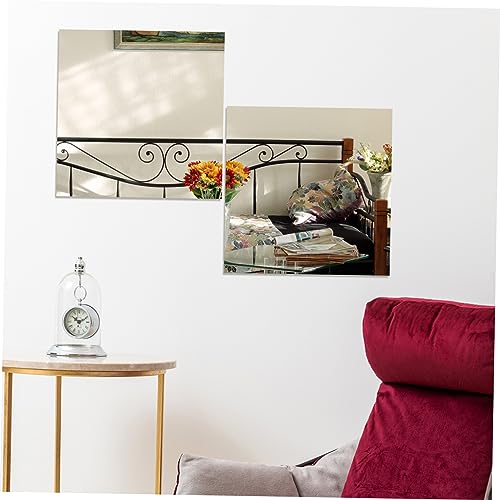 HOOTNEE 6 Peças Adesivos De Parede Espelho Quadrado Para Animais De Estimação Sala De Estar Quarto C